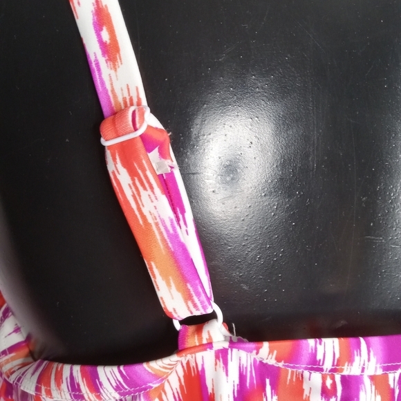 COLLECTIONS BY CATALINA SWIMSUIT TOP 2X (18W-20W) WITH FRINGE ORCHID BURST VGC - Picture 6 of 9